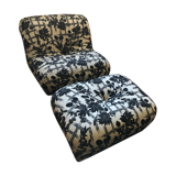 Vintage airborne potato chair heater & its matching pouf