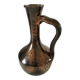 Glazed stoneware pitcher in coppery brown – Potter's work, France, 1970s