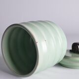 Art Deco Celadon Glazed Lidded Jar by Einar Luterkort for Upsala‑Ekeby, 1930s