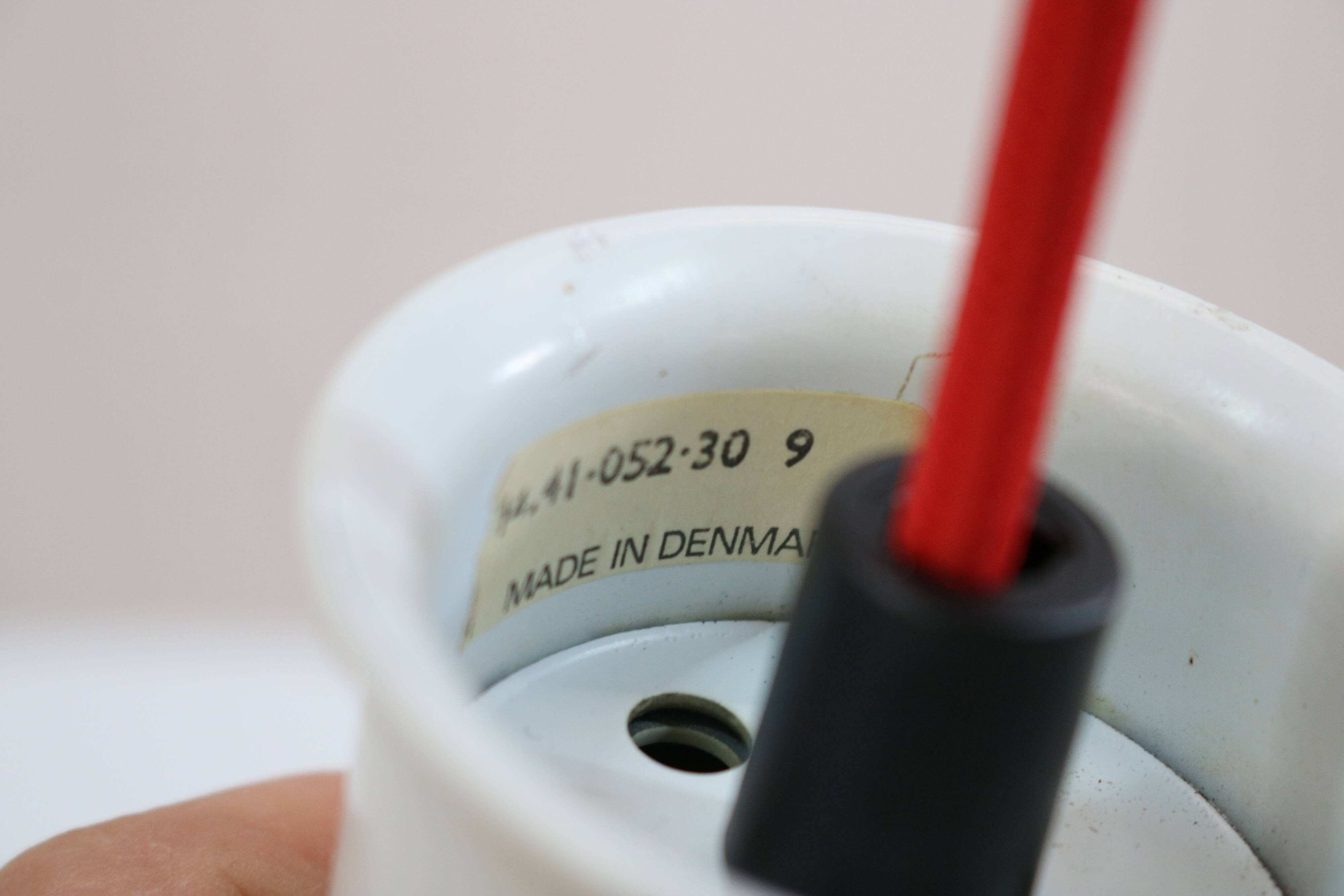 White XL Fog & Morup Optima Pendant Lamp: Hans Due Design, Denmark 1970s