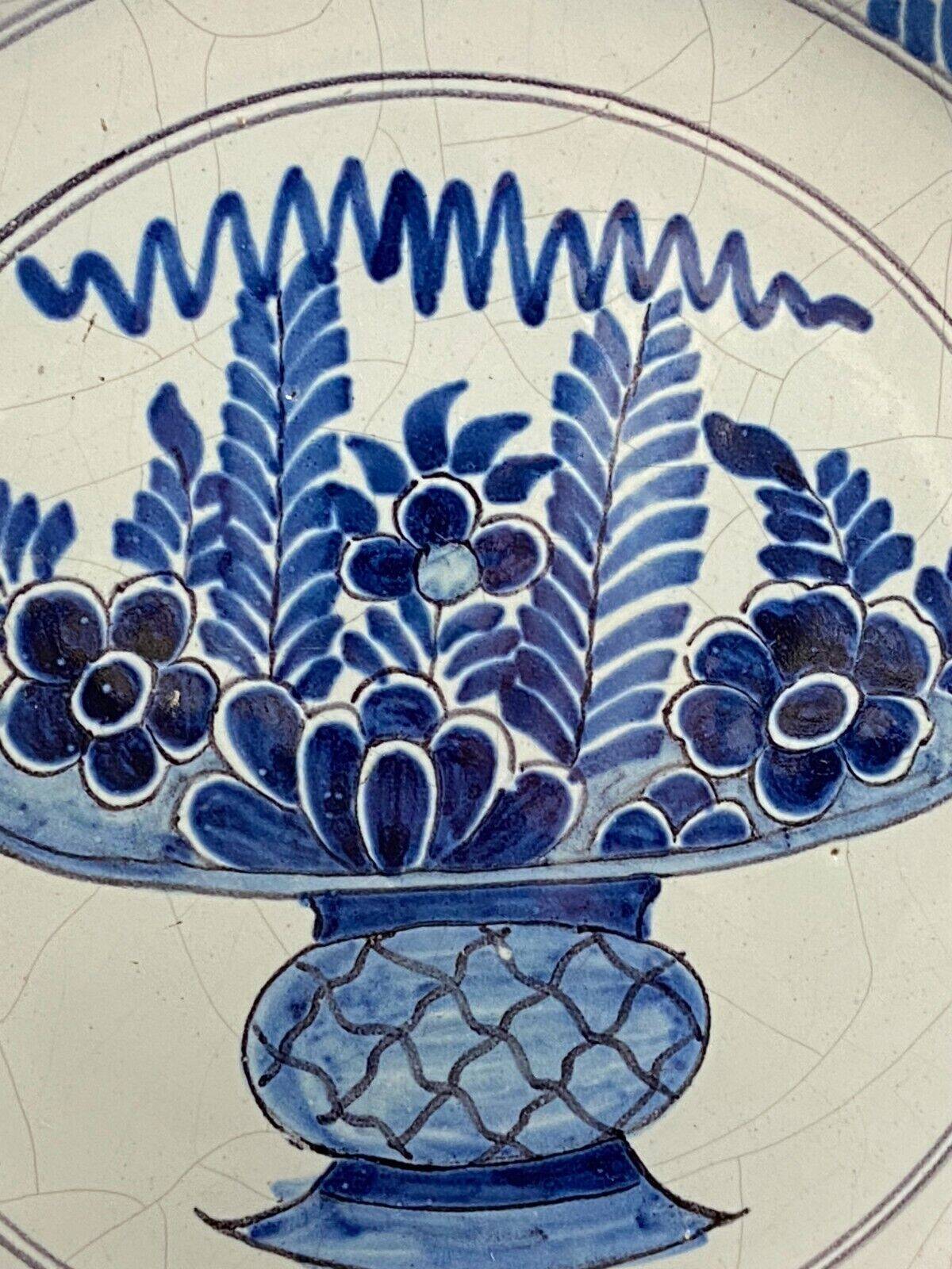 17th-18th century Delft earthenware plate signed AK Adriaen Kocx 1690-1701