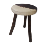 Brutalist cowhide stool