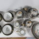 Tea set, 19 pieces, Kutani Dragonware porcelain, signed with an Eagle