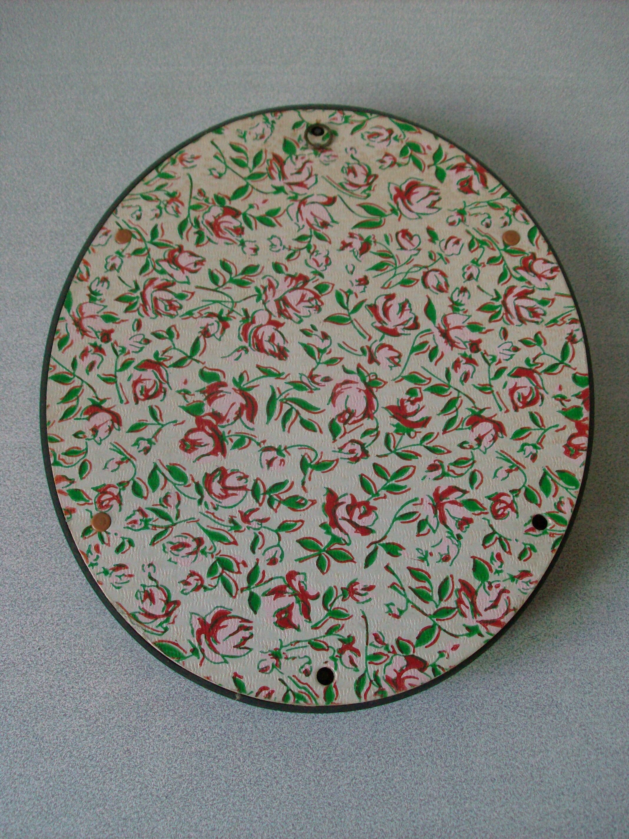 Old frame medallion bouquet of dried natural flowers domed glass 27.9 cm