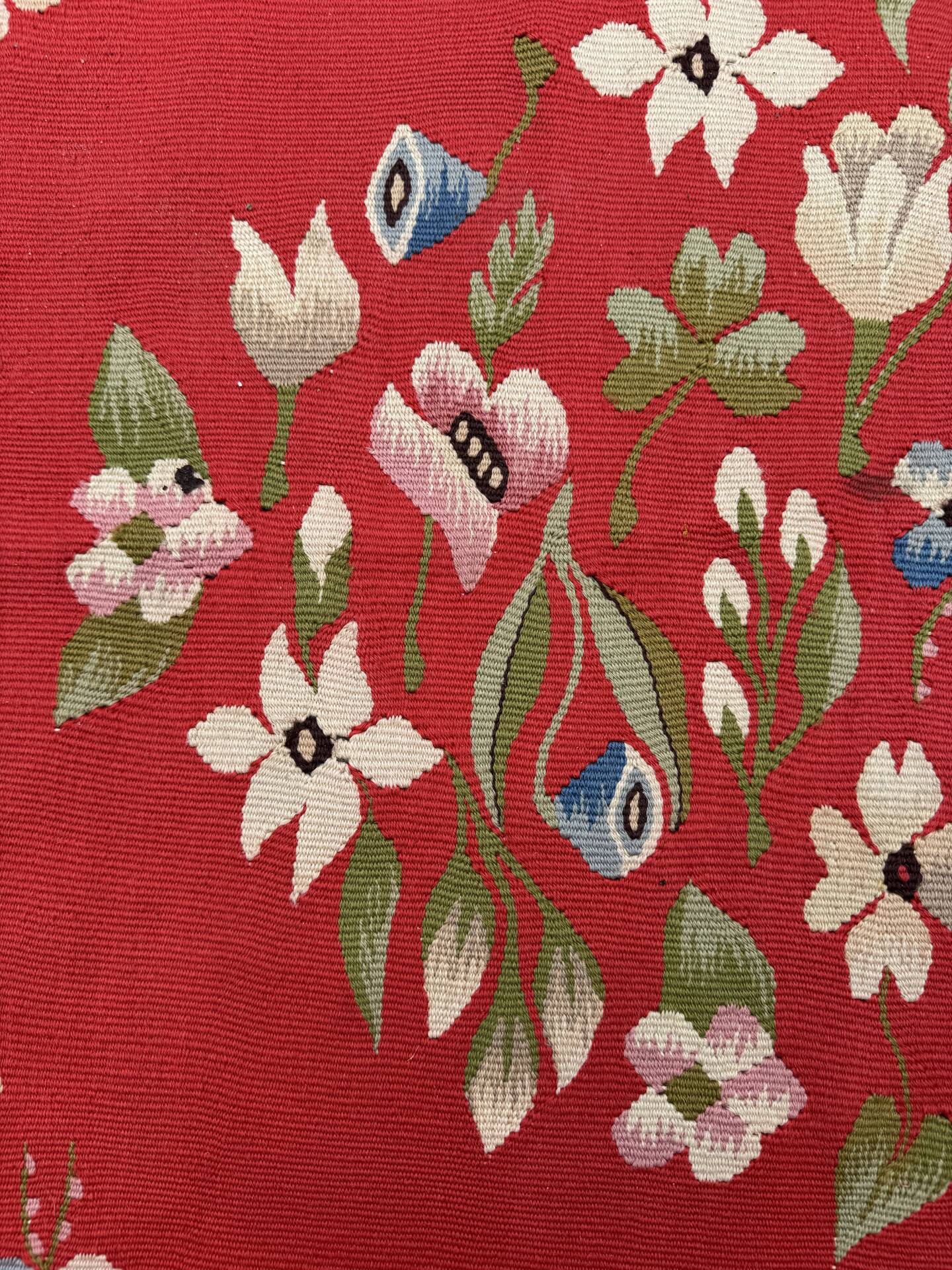 Romanian kilim rug from the 1950s