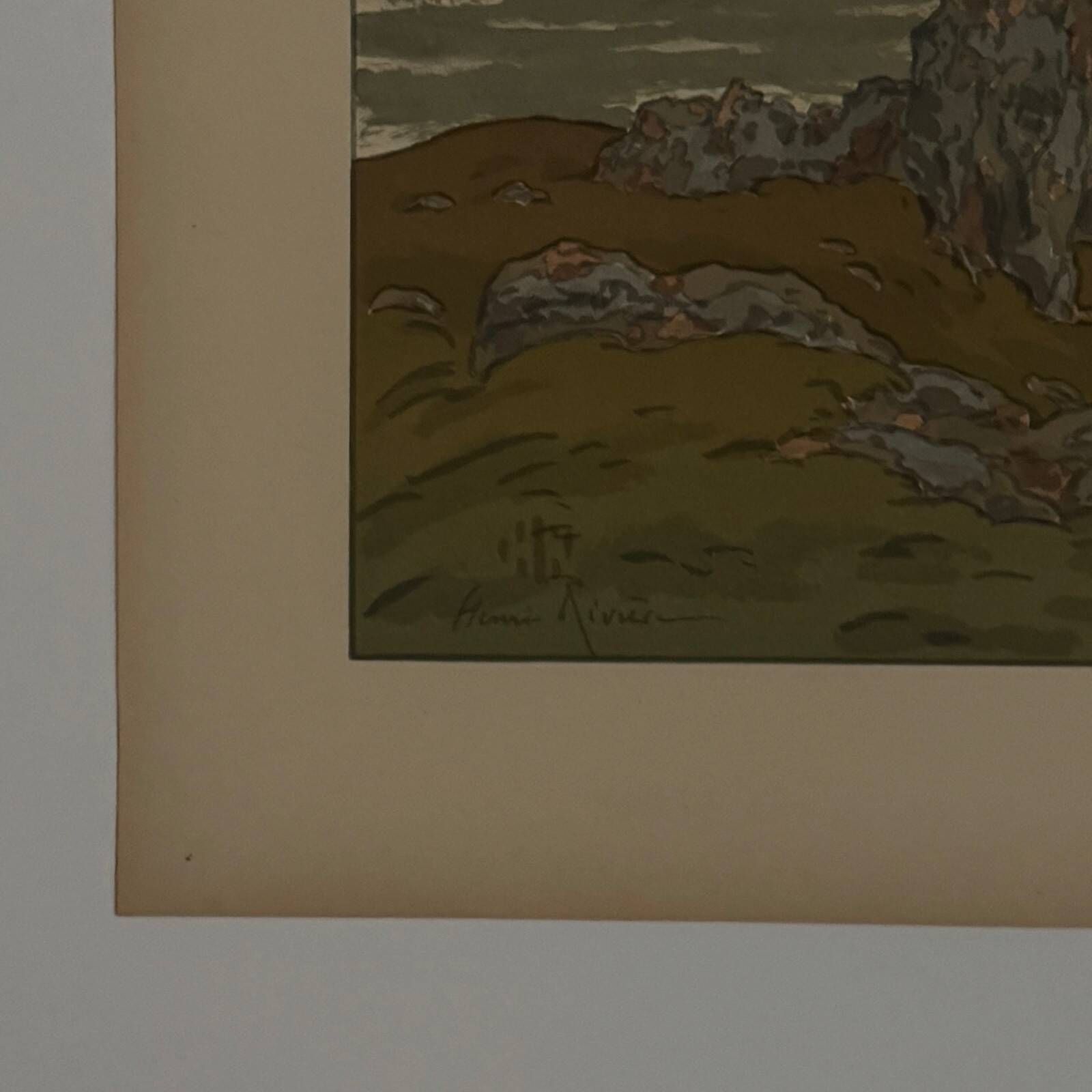 Lithograph by Henri Rivière The Fairyland of Hours - The Storm
