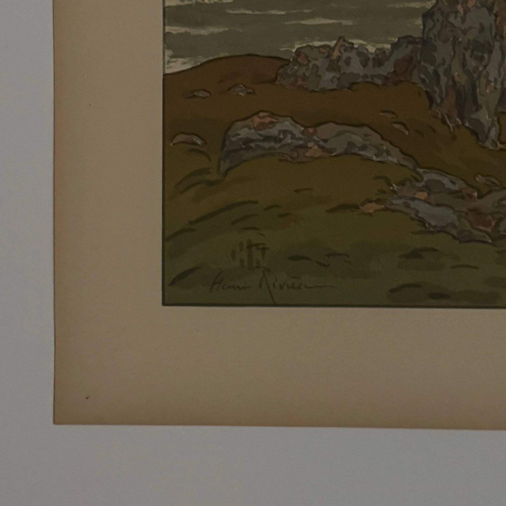 Lithographie par Henri Rivière La Féérie des Heures - La Tempête