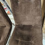 Paire de chaise fauteuil velour vintage  1970"