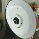 Old industrial lamp vintage sheet metal suspension 1950