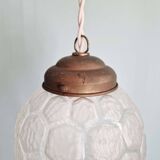 Art Deco satin glass pendant light, 1920s-30s