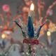 Venetian Rezzonico chandelier made of Murano glass circa 1900