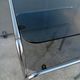 Vintage chrome and glass side table