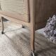 Bar cabinet / Sideboard in oak & natural caning – 1950s
