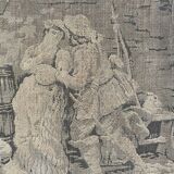Set of two antique framed gobelins from France from the 19th century