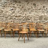 Series of 15 scandinavian bistro chairs