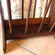 Magazine holder in varnished wood / vintage 60s