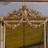 Important mirror with parcloses, Louis XVI style – late 19th century