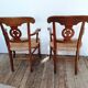 Pair of armchairs paillé and wood style Directoire