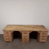 Double oak desk