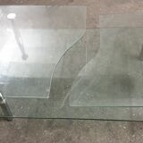 Glass and chrome coffee table