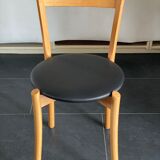 Set of 4 vintage pine dining chairs