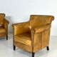 Ensemble de 2 fauteuils club en cuir