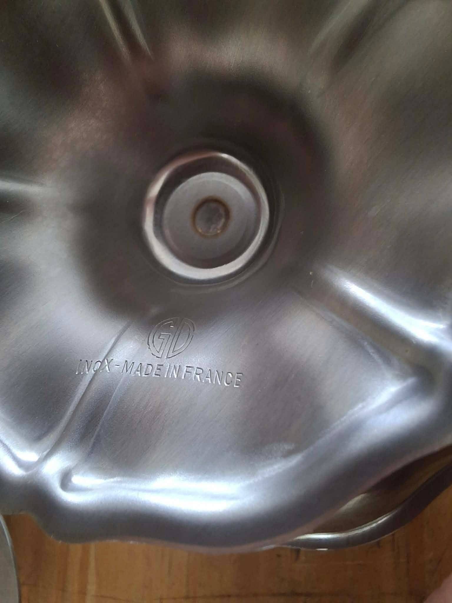Set of 6 stainless steel ice cream bowls by Guy Degrenne + 6 spoons