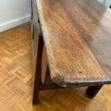 Grand coffre ancien en chêne massif – XIXe – belle patine d’origine