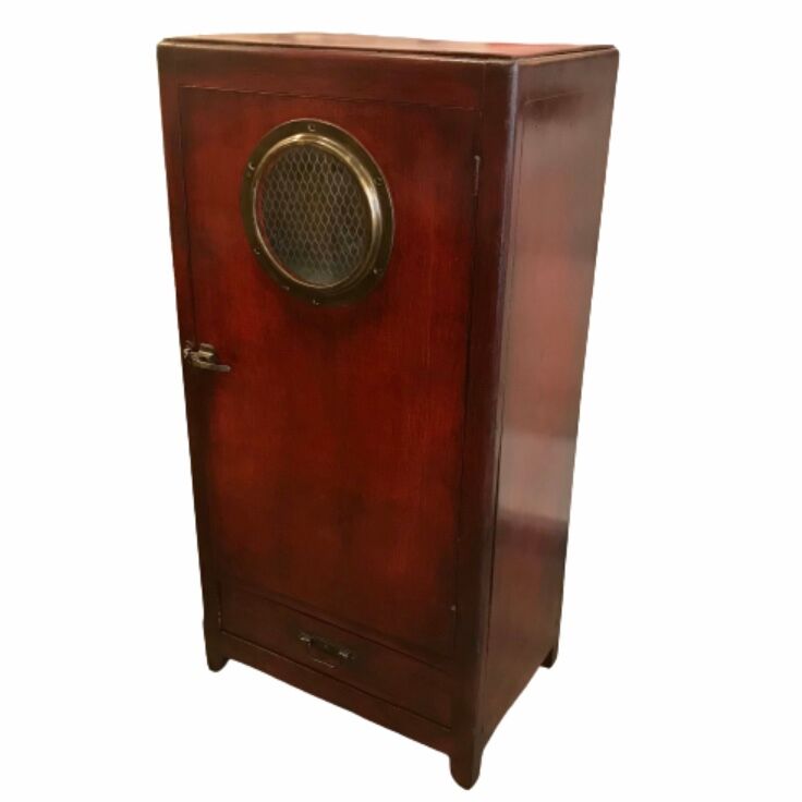 OLD WOODEN ICE CREAM CABINET