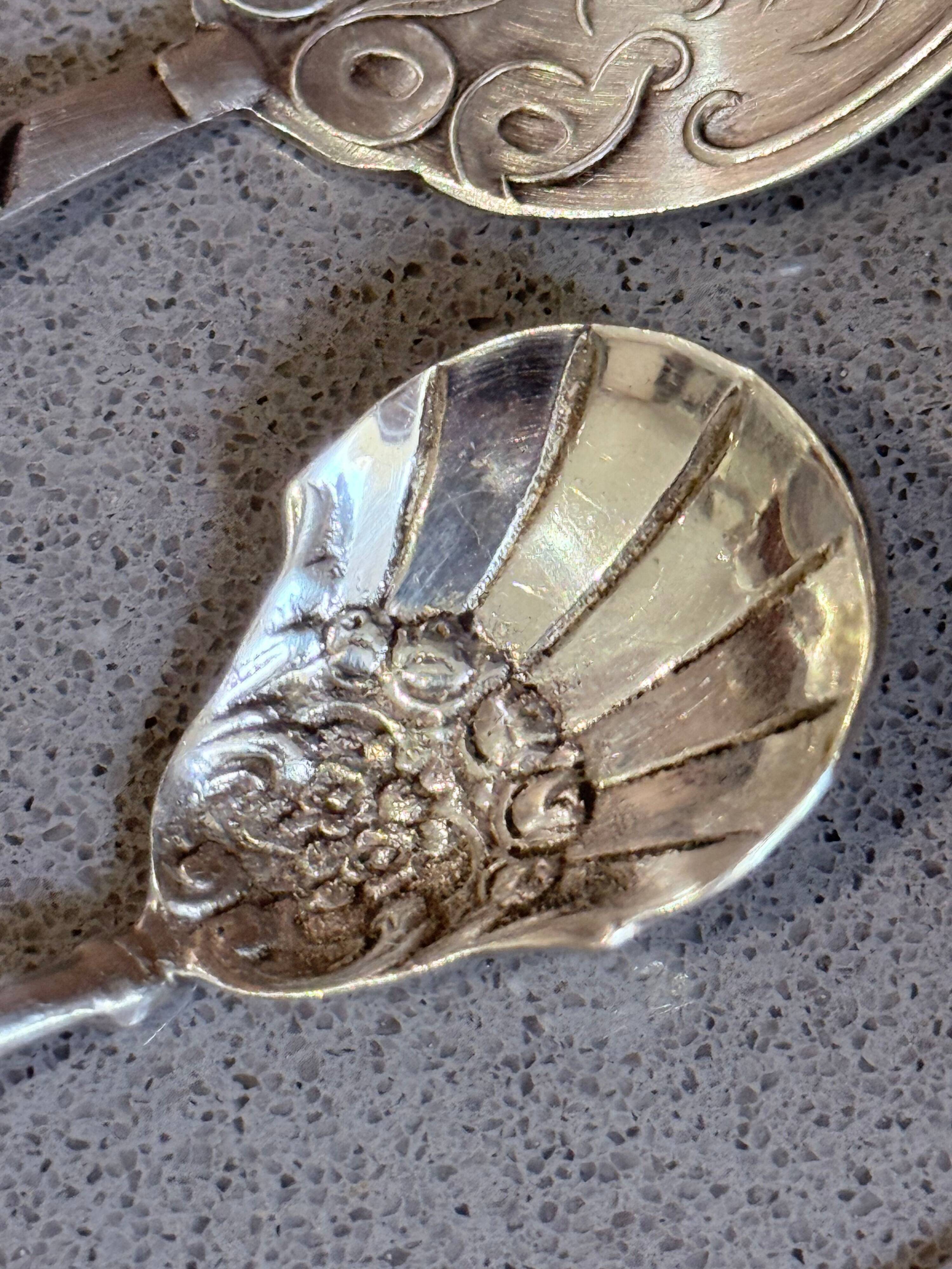Antique Swedish Sterling Silver Hors d'Oeuvre and Dessert Serving Set, 1949