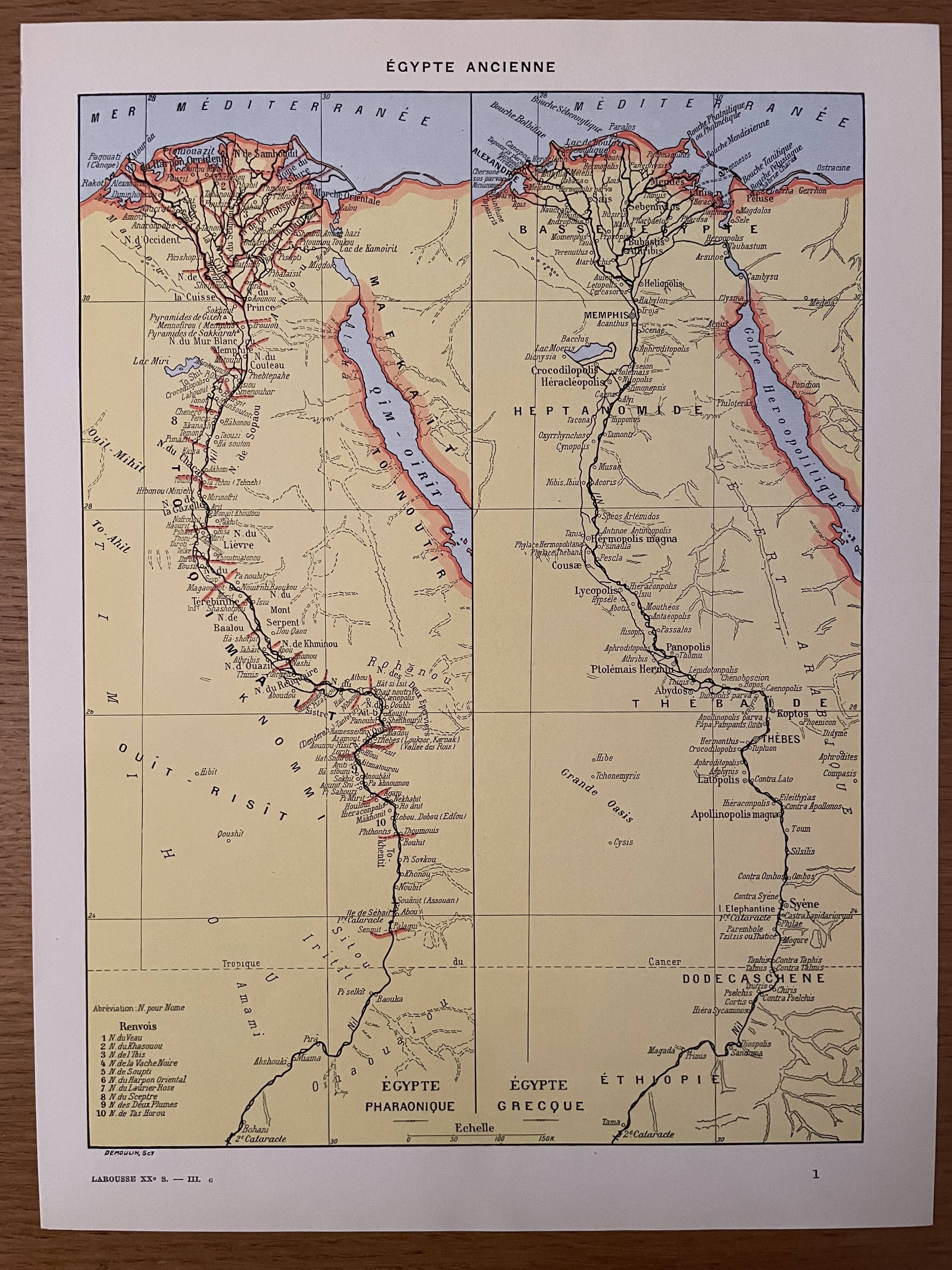 Photographic plate on Egypt from 1928
