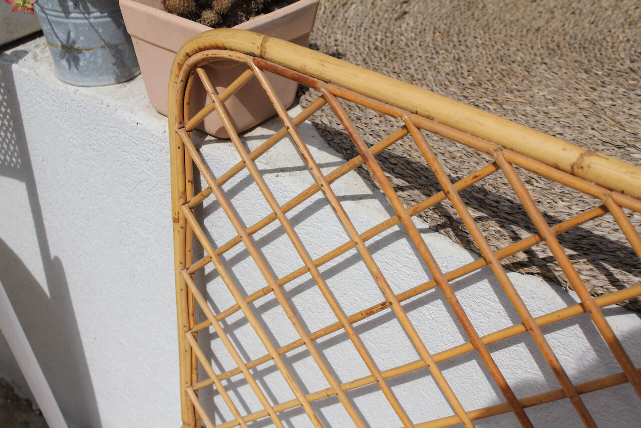 Rattan headboard a place