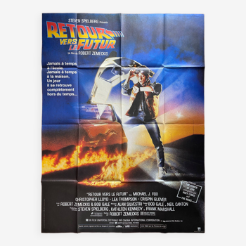 Affiche cinéma originale "Retour vers le futur" Michael J. Fox 120x160cm 1985