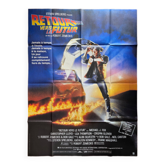 Affiche cinéma originale "Retour vers le futur" Michael J. Fox 120x160cm 1985