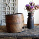 Old wooden pot