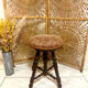 Antique adjustable piano stool in turned wood