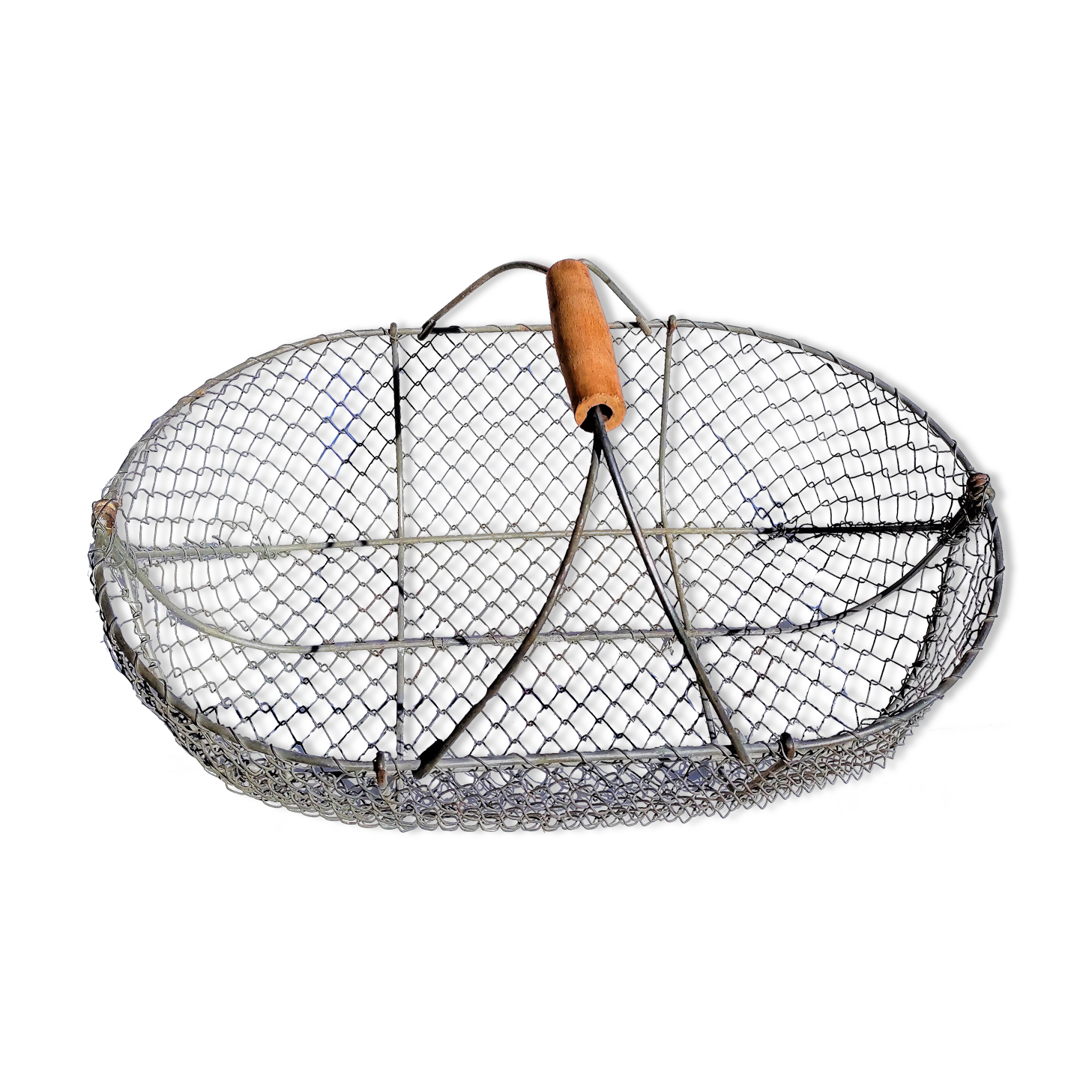 Panier huitres, coquillages ancien