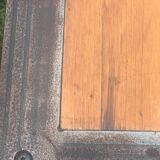Large industrial table in wood and metal