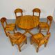 Set of 6 solid pine chairs, Scandinavian design, Reiner Daumiller
