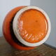 Pitcher, vase ceramic, earthenware, enamelled, orange