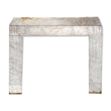 Old fireplace in white marble veined Louis XVI