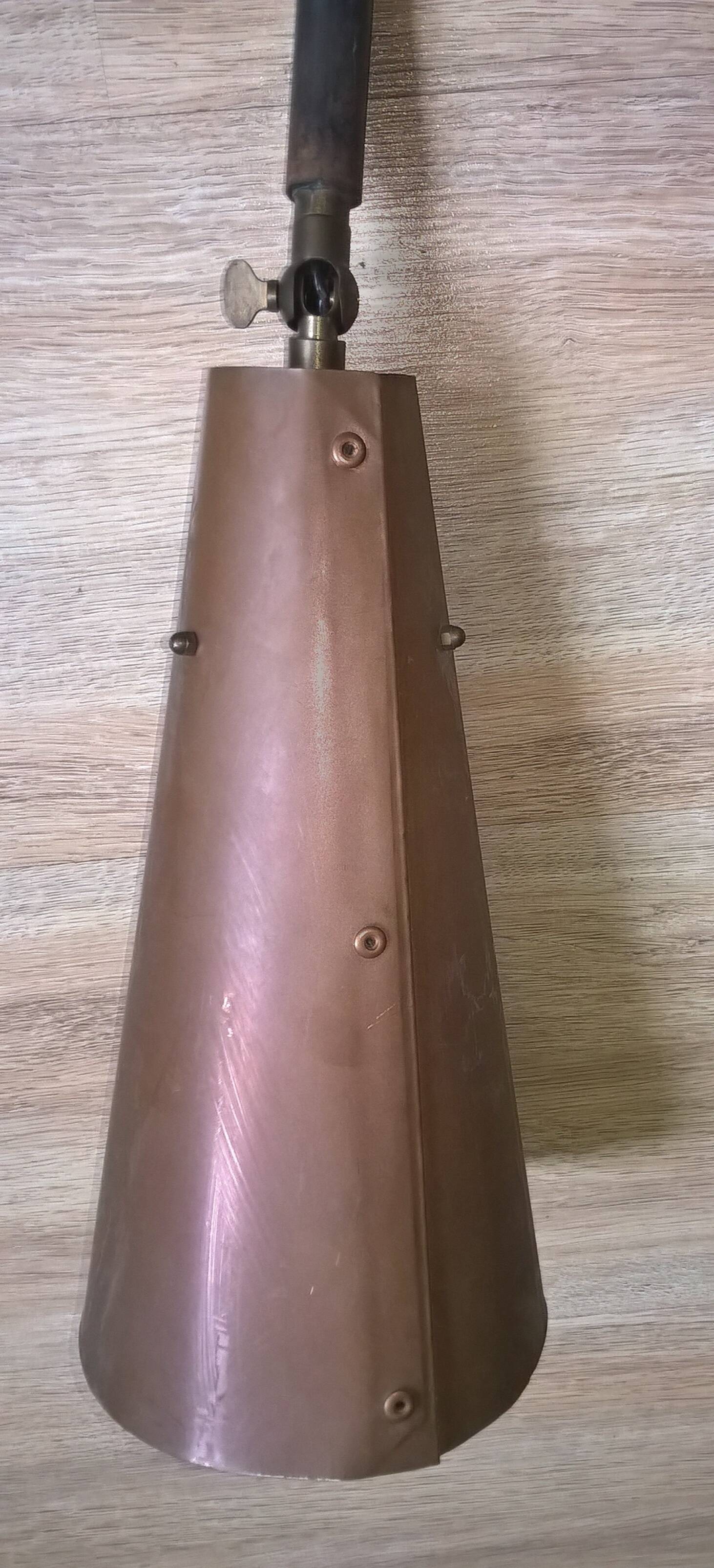 Vintage industrial Scandinavian style wall lights in copper and metal