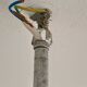 Art Deco pendant light in white Skycraper opaline