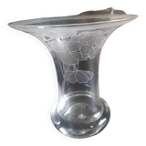 Vase vintage en verre Léonard pour Hutschenreuther