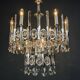 Classic glass chandelier from the mid-century by Gaetano Sciolari, Italy, 1970s.