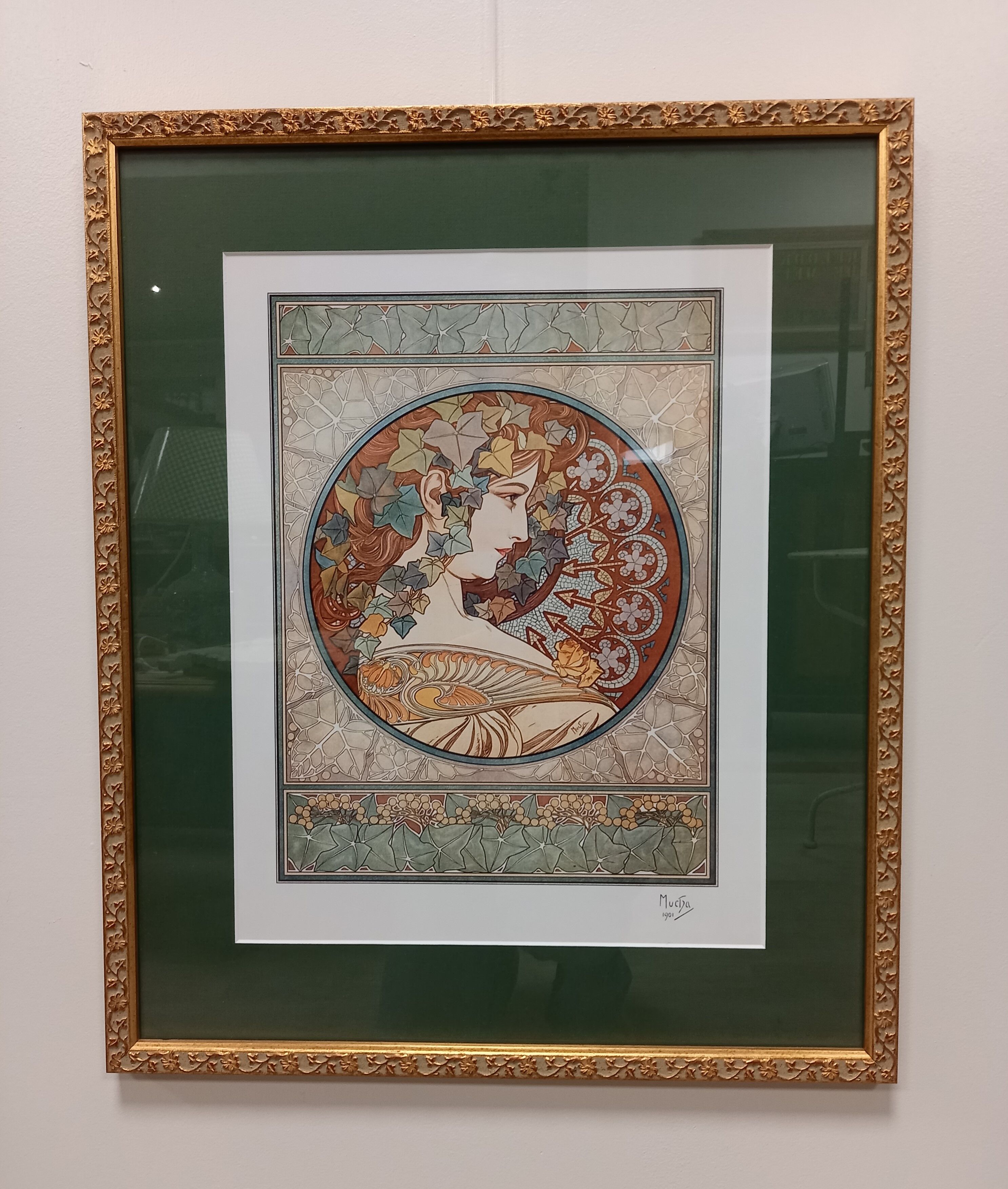 Mucha framed poster