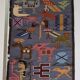 Tapisserie murale péruvienne tissée main, motifs zoomorphes, 120 x 60 cm