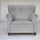 1950s, Danish relax chair by Fritz Hansen, model 1518, grey furniture wool.