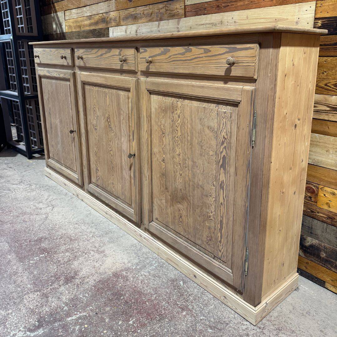 Meuble de métier / Arrière-comptoir en pitchpin – années 1930