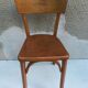 Pair of chairs old signed bistro Baumann wood curved clear vintage